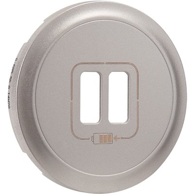 Enjoliveur céliane - prise double pour chargeur usb - titane - ref. disponible abidjan cote d'ivoire.