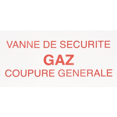 Etiquette vanne securite gaz. disponible abidjan cote d'ivoire.