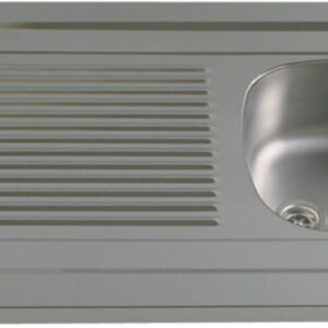 Evier à poser nu moderna inox 18/10 lisse, 1 cuve, 1 égouttoir, l90cm réf. disponible abidjan cote d'ivoire.