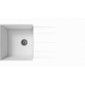 Evier primeo à poser 1 cuve en synthèse blanc sans vidage 120x60 cm. disponible abidjan cote d'ivoire.