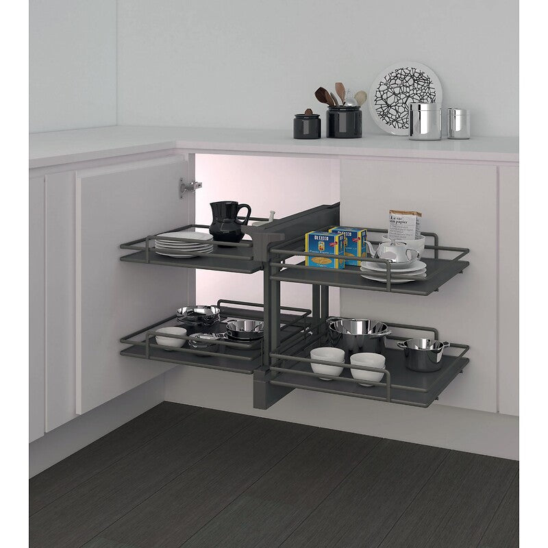 Ferrure 839 compact 2 pour meubles d'angle - ellite - reversible - ouverture de 464 mm - chromé blanc. disponible abidjan cote d'ivoire.