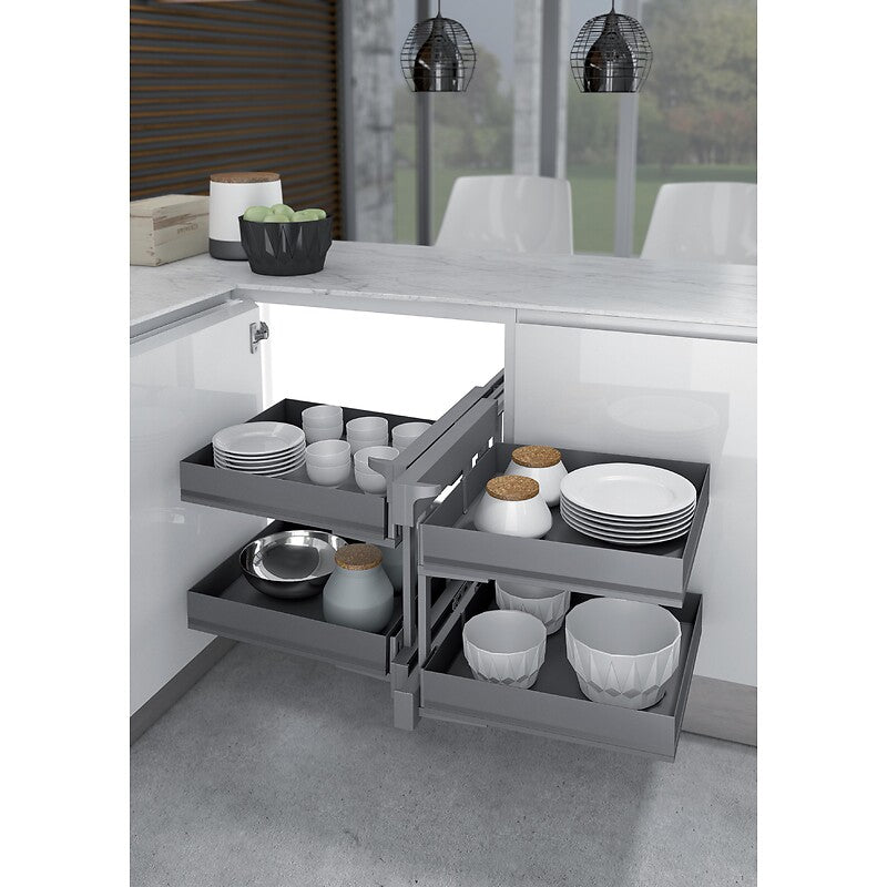 Ferrure 839 compact 2 pour meubles d'angle - ikona - reversible - ouverture de 464 mm - anthracite. disponible abidjan cote d'ivoire.