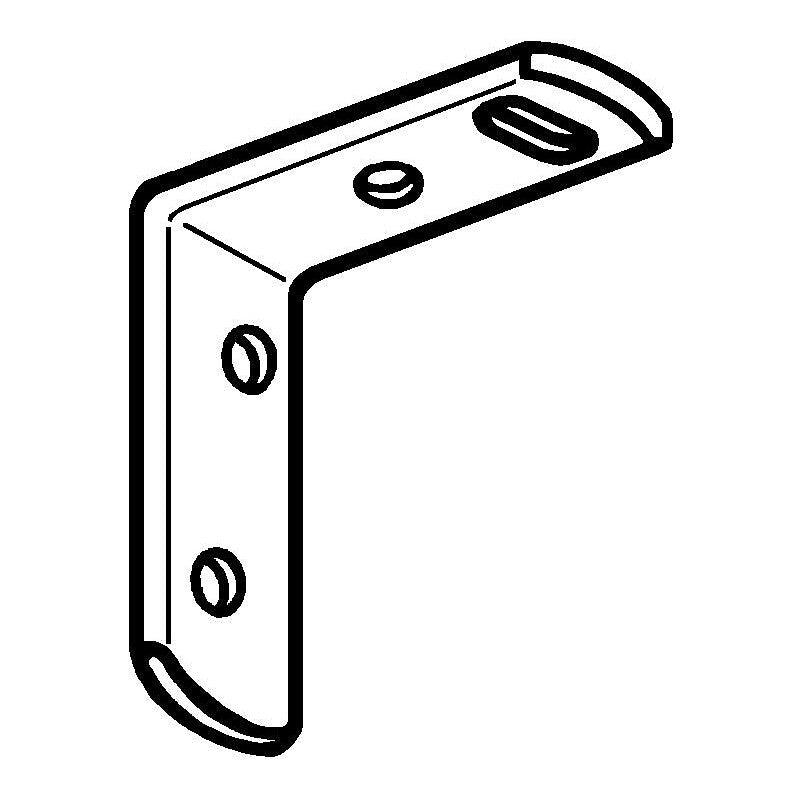 Ferrure équerre percée - méplat 18 x 4 mm - 74 x 120 mm - blanc. disponible abidjan cote d'ivoire.