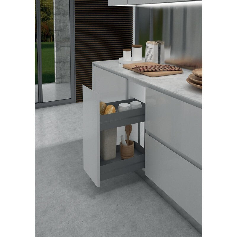 Ferrure pour meuble bas 7105k ikona - paniers pain-bouteilles - largeur caisson 300 mm - anthracite. disponible abidjan cote d'ivoire.