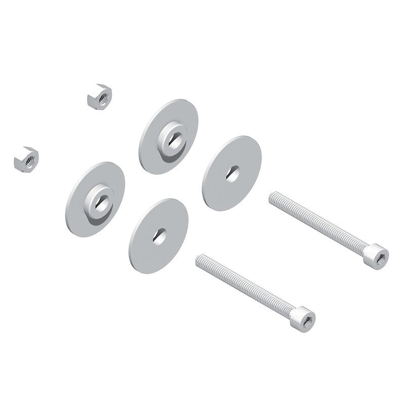 Fixation traversante pour poignée diva xx et xxi inox deux poignées en montage double sur verre. disponible abidjan cote d'ivoire.