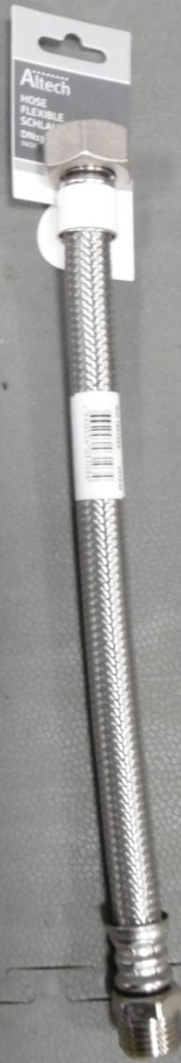 Flexible sanitaire mâle 12x17 femelle 15x21 dn8 longueur 300mm, altech, réf : 207209. disponible abidjan cote d'ivoire.