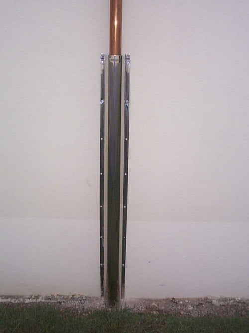 Goulotte inox de protection pour tube gaz larg 60mm long 1m pour tube 22mm maxi ref 999060. disponible abidjan cote d'ivoire.