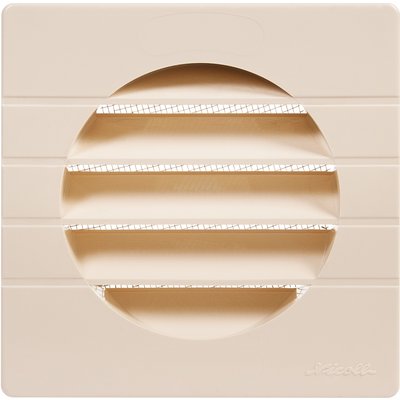 Grille d'aération spécial façade pour tube pvc - getm100 - teinte sable - 124x124x38 mm. disponible abidjan cote d'ivoire.