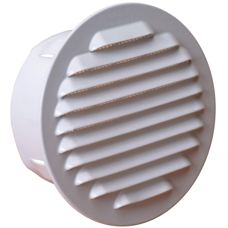 Grille de ventilation extérieure à encastrer ø 120 mm - finition blanc. disponible abidjan cote d'ivoire.