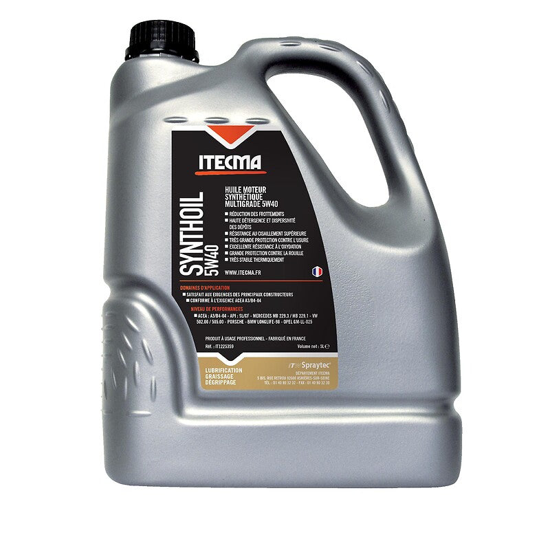 Huile de synthèse pour moteur synthoil 5w40 bidon 5l. disponible abidjan cote d'ivoire.
