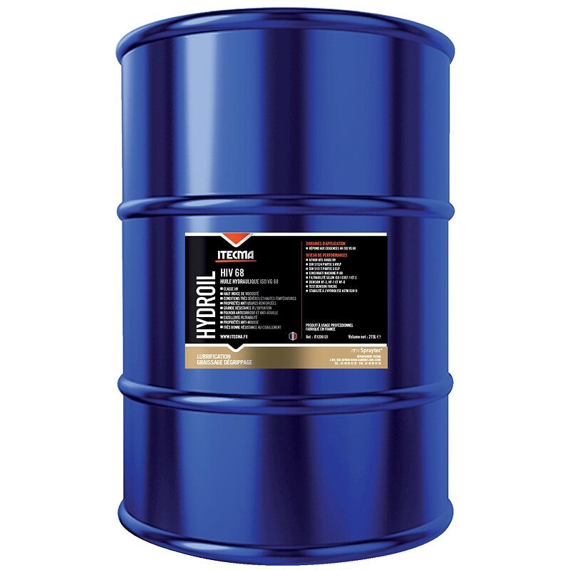 Huile hydraulique iso vg 46 plus ( circuits hautes et basses pressions et ht ) hydroil plus 46 tonnelet de 60 litres. disponible abidjan cote d'ivoire.