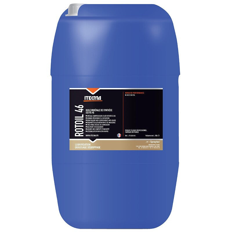 Huile minérale de synthèse rotoil 46 bidon de 30 litres. disponible abidjan cote d'ivoire.