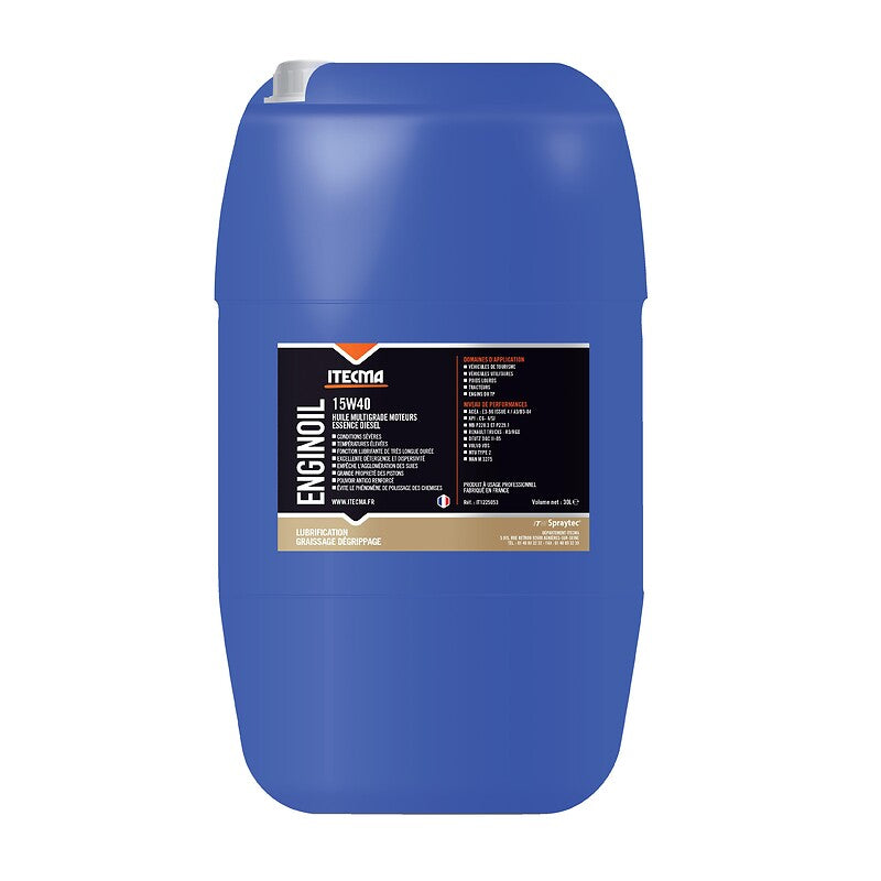 Huile multigrade moteur essence ou diesel enginoil 15w40 bidon de 30 litres. disponible abidjan cote d'ivoire.