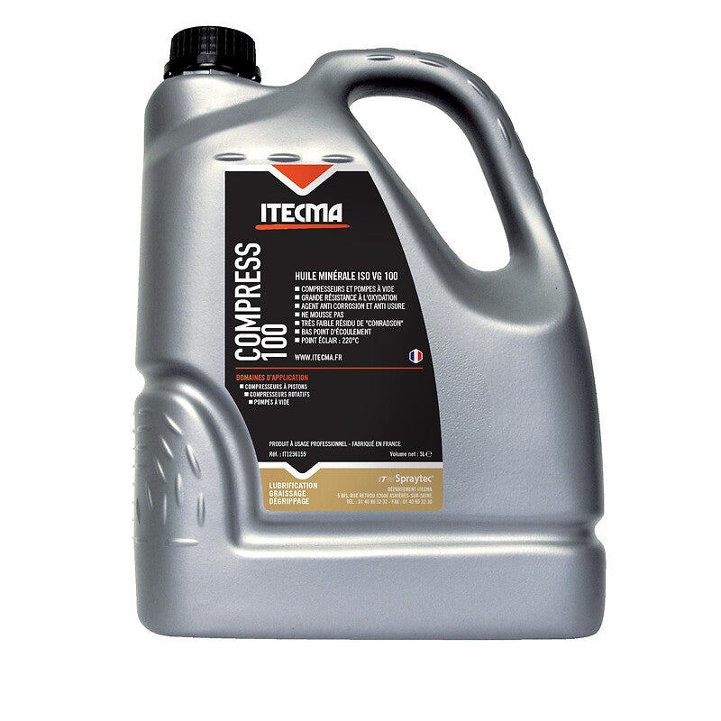 Huile pour compresseurs compress 100 bidon de 5 litres. disponible abidjan cote d'ivoire.