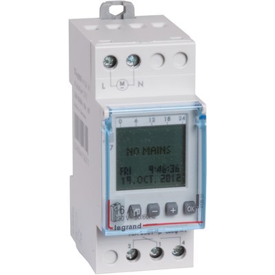Interrupteur horaire programmable digital - auto - multifonction -1 sortie 16a - 250v~ - ref. disponible abidjan cote d'ivoire.
