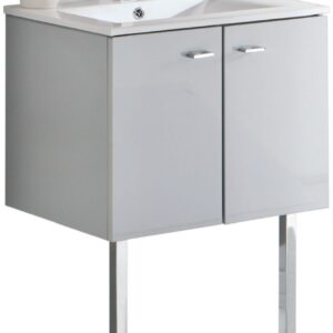 Jeu de 2 pieds métal alterna seducta, hauteur 378 mm, pour meuble sous-vasque chromé. disponible abidjan cote d'ivoire.