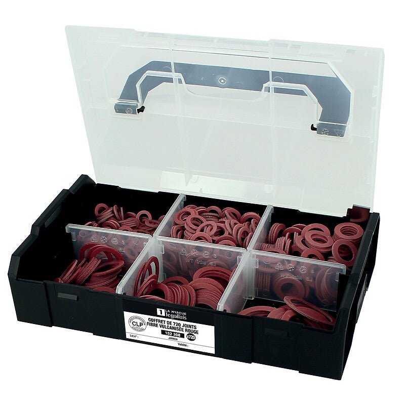 Joints fibre vulcanisée rouge dgs vs4-acs clp jarnon coffret l-boxx de 720 joints. disponible abidjan cote d'ivoire.