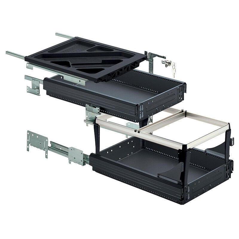 Kit caissons à tiroirs simple et dossiers suspendus systema - sortie partielle - profondeur 730 mm. disponible abidjan cote d'ivoire.
