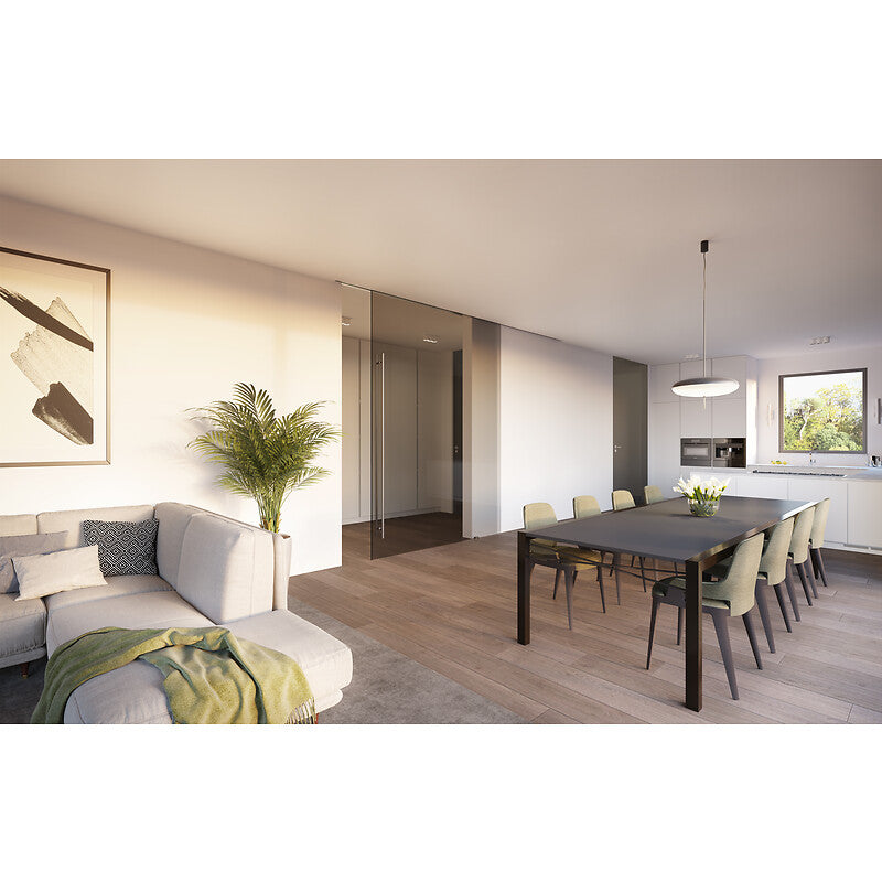 Kit complet pour porte en verre punch - avec double amortisseur - pour pose sous-plafond - longueur 3000 mm. disponible abidjan cote d'ivoire.