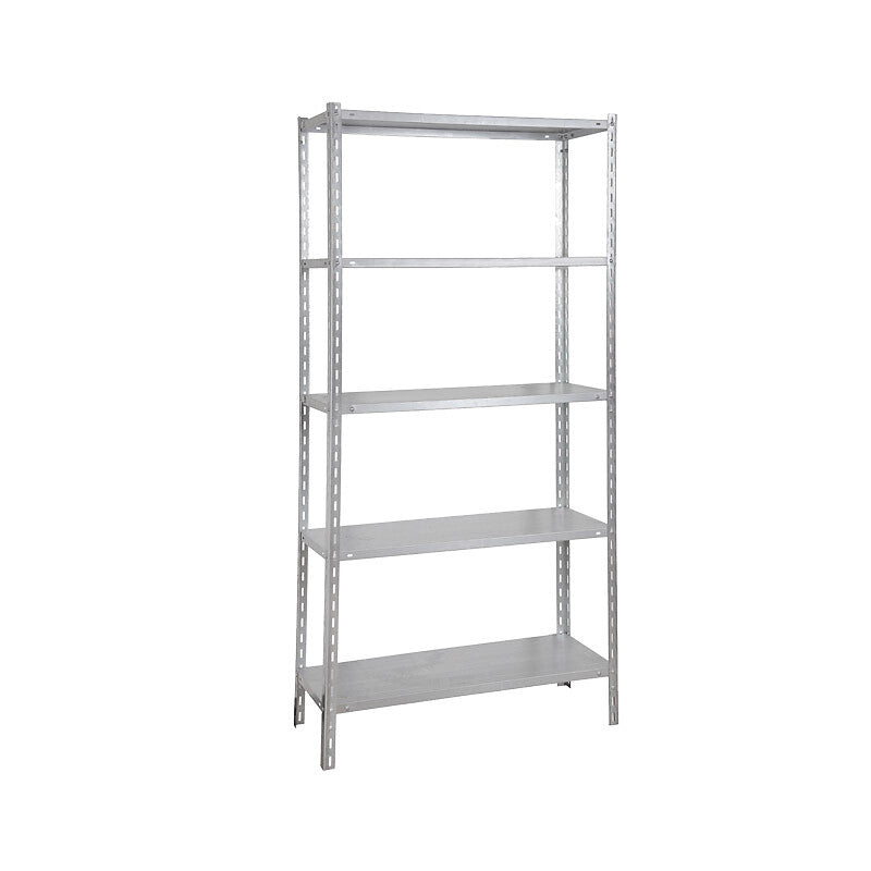 Kit d'étagères 5 plateaux brico - charge 120 kg par plateau - h2000 x l1000 x p 400 mm - blanc neige. disponible abidjan cote d'ivoire.