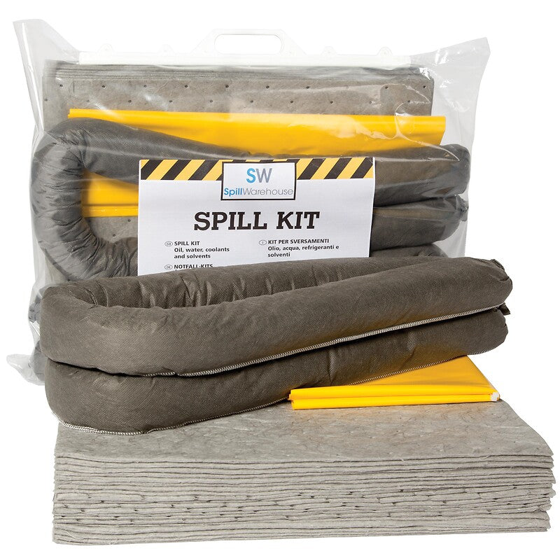 Kit d'intervention universel sw, 20 tapis, 2 boudins et 2 sacs poubelle avec attaches livré dans un sac. disponible abidjan cote d'ivoire.