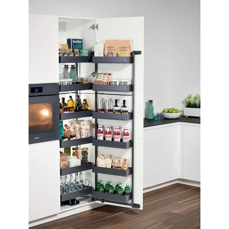 Kit de cadre pour meuble de cuisine tandem 2 pull-out pure - h 1700 x l 600 mm - finition anthracite - 5 étagères. disponible abidjan cote d'ivoire.