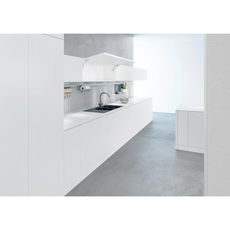 Kit de compas de relevage free space - ferrures droite/gauche, caches, h200 à 650 mm - b - finition blanc ice white. disponible abidjan cote d'ivoire.