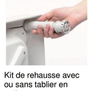 Kit de rehausse jacob delafon 9 pieds sans tablier, blanc, réf. disponible abidjan cote d'ivoire.