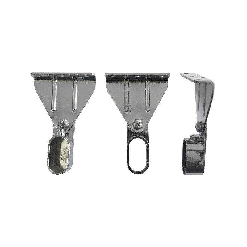 Kit de supports pour tubes ovale 30 x 15 sous-pente - 2 supports d'extrémité et 1 support central - chromé. disponible abidjan cote d'ivoire.