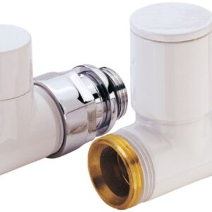 Kit robinet radiateur manuel design blanc alterna. disponible abidjan cote d'ivoire.