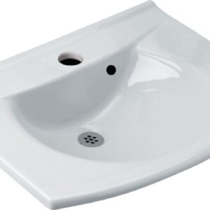 Lavabo porcher matura 65 x 50 en grès avec trop-plein, blanc réf. disponible abidjan cote d'ivoire.