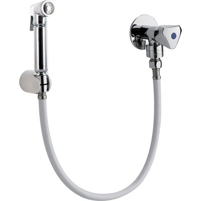 Lave-bassin avec robinet à clapet, douchette à bouton poussoir, laiton chromé réf. disponible abidjan cote d'ivoire.