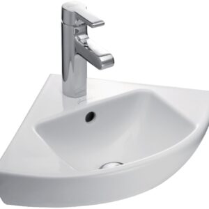 Lave-mains d'angle jacob delafon odeon up 34 x 34 cm, monotrou, blanc réf. disponible abidjan cote d'ivoire.
