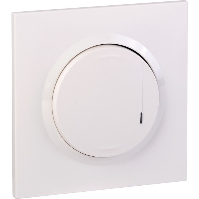 Legrand - interrupteur filaire connecté avec option variateur dooxie with netatmo sans neutre 5w à 300w + compensateur - blanc réf 600081. disponible abidjan cote d'ivoire.