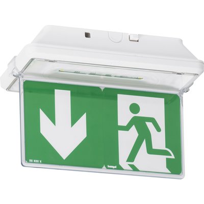 Legrand - plaque de signalisation d'évacuation verticale pour baes ip43. disponible abidjan cote d'ivoire.