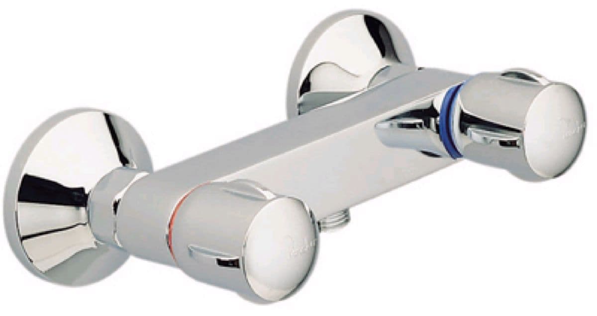 Mélangeur de douche mural ulysse c sans raccord ni rosace, têtes 15 x 21 à clapet guidé, chromé réf. disponible abidjan cote d'ivoire.