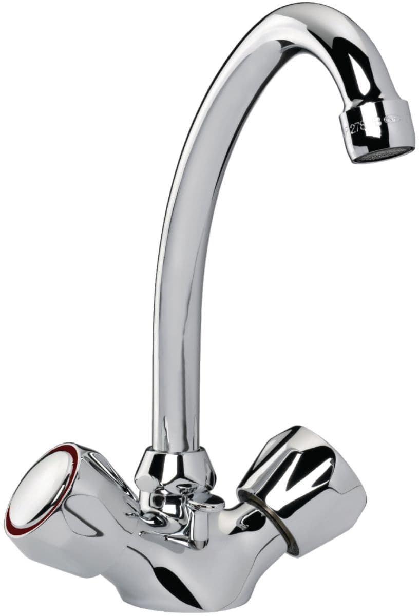 Mélangeur lavabo primeo2 bec tube mobile, têtes à clapet, vidage abs, croisillons métal, nf, chromé. disponible abidjan cote d'ivoire.