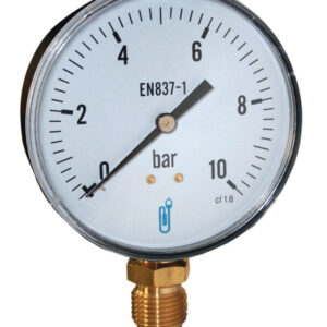 Manomètre 100mm 0 à 10 bars boitier en acier rac,vert, 1/2. disponible abidjan cote d'ivoire.