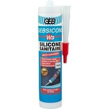 Mastic 100% silicone d'étanchéité geb gebsicone w3 cartouche de 280ml translucide, réf. disponible abidjan cote d'ivoire.