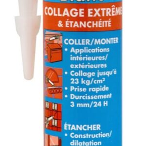 Mastic blanc ms multi-usages geb cartouche 280ml réf 892005. disponible abidjan cote d'ivoire.