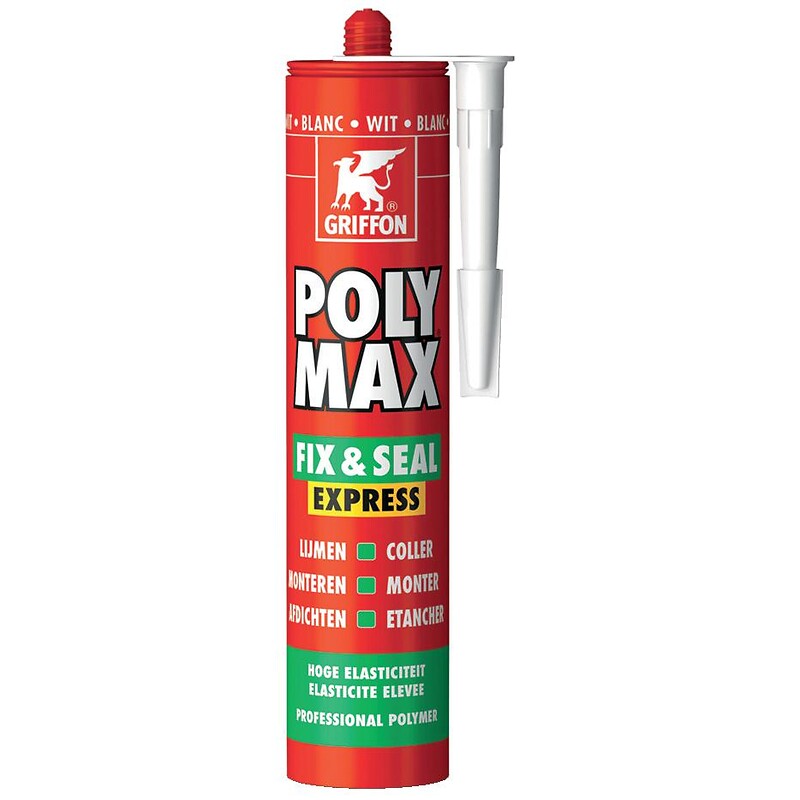 Mastic colle polymère polymax®fix&seal express gris noir cartouche de 300g. disponible abidjan cote d'ivoire.