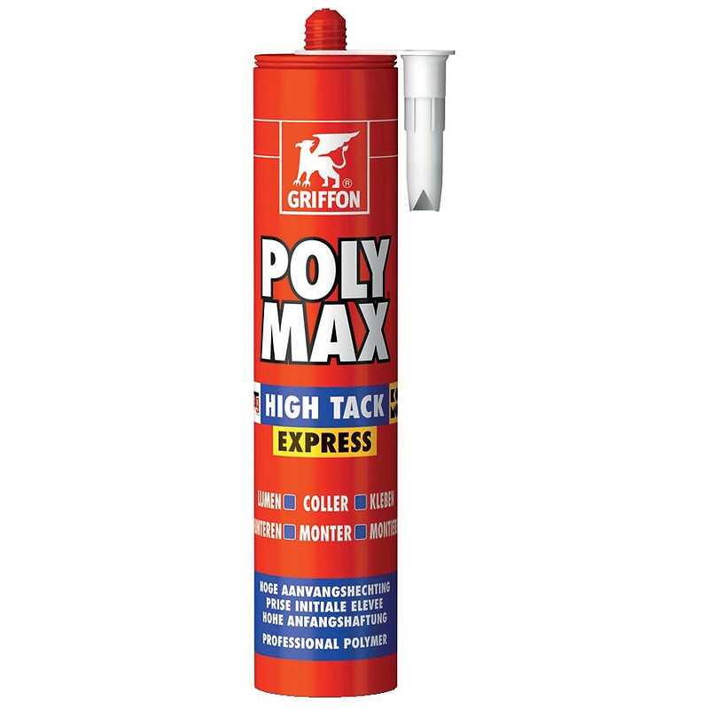 Mastic colle polymère polymax®high tack express noir carton de 12 cartouches de 435g. disponible abidjan cote d'ivoire.