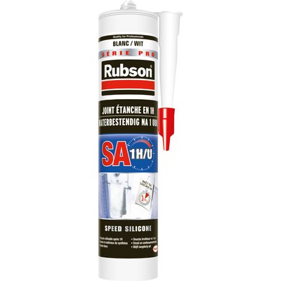 Mastic silicone rubson sa1h blanc cartouche de 280ml, réf 2716155. disponible abidjan cote d'ivoire.