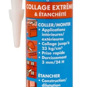 Mastic transparent geb ms multi-usages cartouche 280ml réf 892006. disponible abidjan cote d'ivoire.