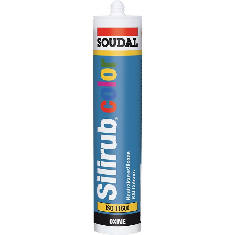 Mastics menuiserie silicone neutre silirub color, coloris gris silex, ral 7032, cartouche de 310 ml. disponible abidjan cote d'ivoire.