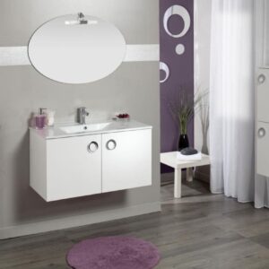 Meuble sous-vasque alterna seducta 60 cm, 2 portes, blanc brillant. disponible abidjan cote d'ivoire.