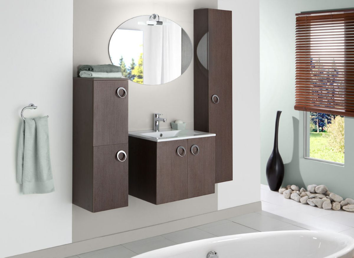 Meuble sous-vasque ALTERNA SEDUCTA 90 cm 2 portes, 5 coloris disponibles