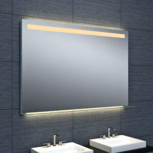 Miroir dubai éclairage led avec tablette en verre 120 x hauteur 80 cm. disponible abidjan cote d'ivoire.
