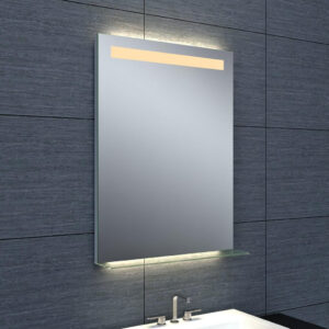 Miroir dubai éclairage led avec tablette en verre 60 x hauteur 80 cm. disponible abidjan cote d'ivoire.