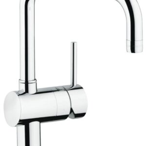 Mitigeur évier grohe minta monocommande, monotrou, bec u orientable, mousseur, chromé réf. disponible abidjan cote d'ivoire.